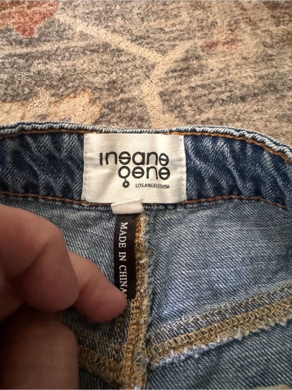 Women’s Distressed Light Blue Denim Jean Shorts - Picture 3 of 5